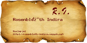 Rosenblüth Indira névjegykártya